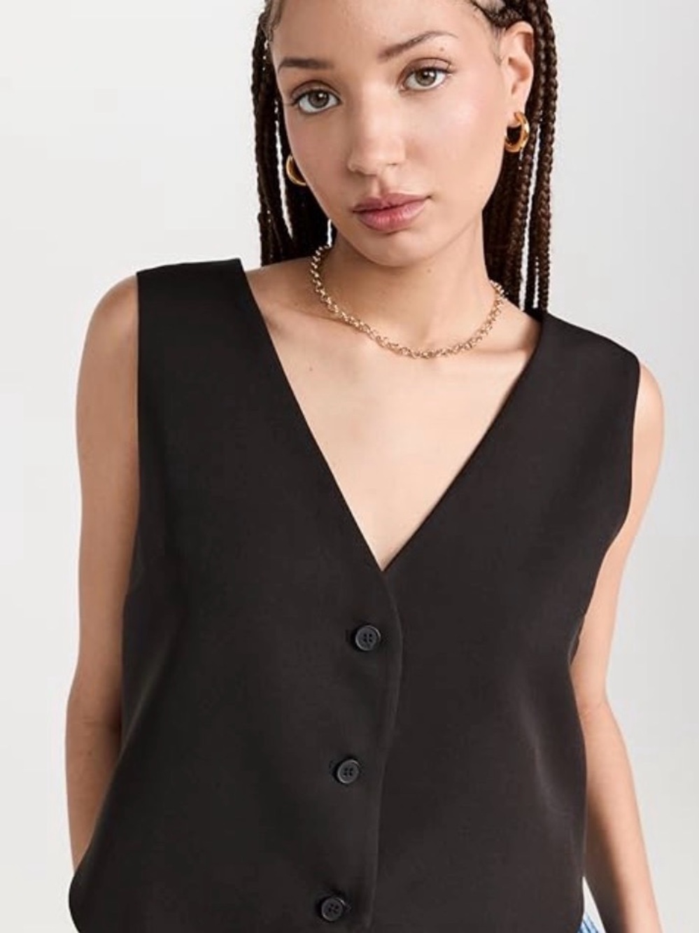 Lioness Black Lightweight Sleeveless Vest